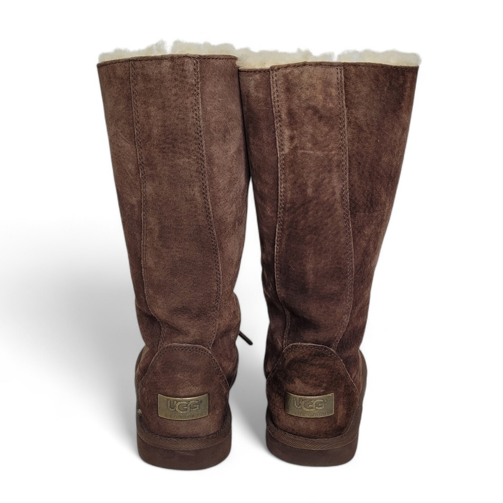 Ugg Uptown Lace-Up Sheepskin Boots 6 Dark Brown 5… - image 3